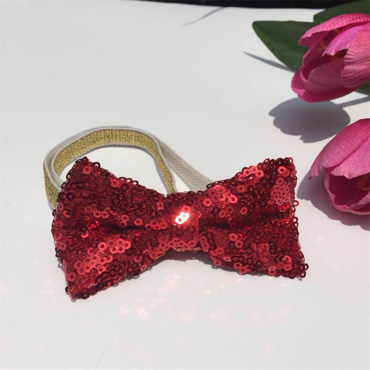 Pets Sequined Bows Hat Christmas Decorations Supplies, Sequined Bows