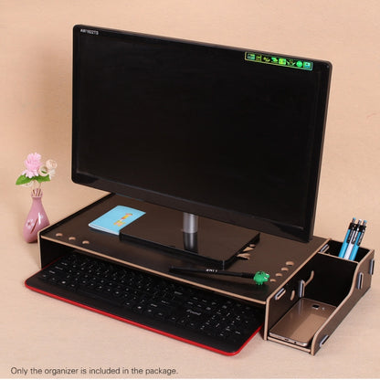 Elevated Wood Computer Monitor Stand Riser Laptop Shelf Desk Organizer with Keyboard Storage, TBD049404601A, TBD049404601B, TBD049404601C, TBD049404601D
