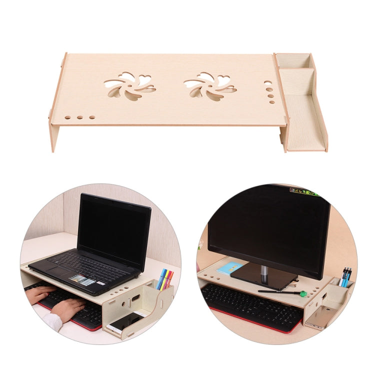 Elevated Wood Computer Monitor Stand Riser Laptop Shelf Desk Organizer with Keyboard Storage, TBD049404601A, TBD049404601B, TBD049404601C, TBD049404601D