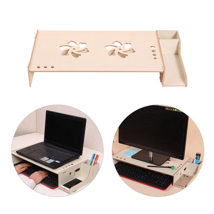 Elevated Wood Computer Monitor Stand Riser Laptop Shelf Desk Organizer with Keyboard Storage, TBD049404601A, TBD049404601B, TBD049404601C, TBD049404601D