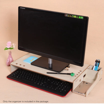 Elevated Wood Computer Monitor Stand Riser Laptop Shelf Desk Organizer with Keyboard Storage, TBD049404601A, TBD049404601B, TBD049404601C, TBD049404601D