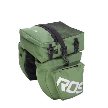 ROSWHEEL Bicycle Back Pack, Green, Black