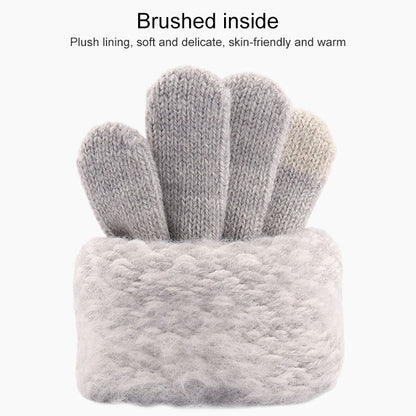 Winter Touch Screen Gloves Women Men Warm Stretch Knit Mittens Imitation Wool Thicken Full Finger Gloves, White, Grey, Black, Yellow, Navy Blue, Kids White, Kids Black, A-Navy Blue, A-Black, A-White, A-Grey, B-Grey, B-Blue, C-Yellow, C-Blue, C-Purple