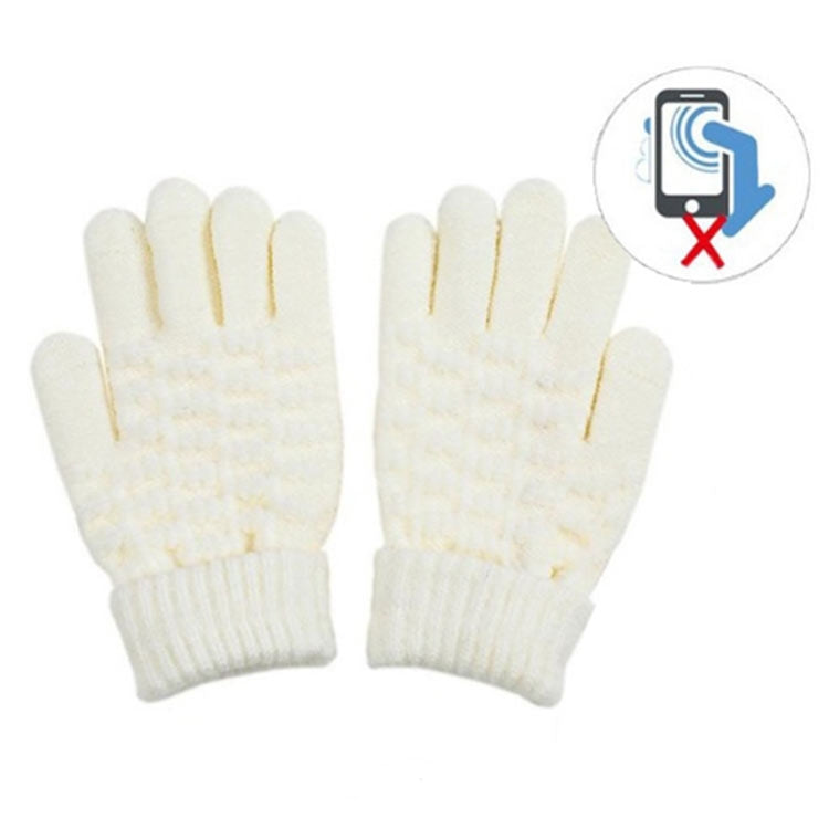 Winter Touch Screen Gloves Women Men Warm Stretch Knit Mittens Imitation Wool Thicken Full Finger Gloves, White, Grey, Black, Yellow, Navy Blue, Kids White, Kids Black, A-Navy Blue, A-Black, A-White, A-Grey, B-Grey, B-Blue, C-Yellow, C-Blue, C-Purple