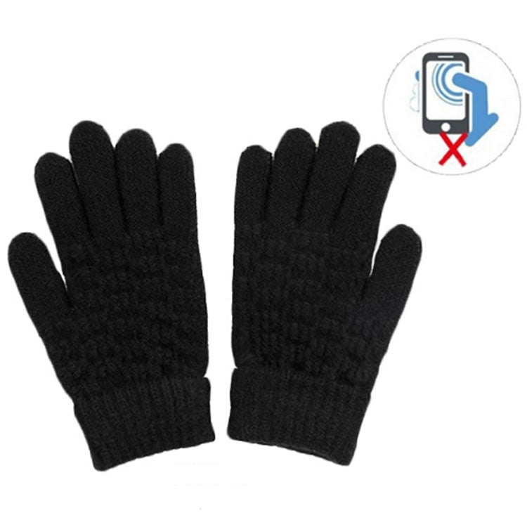 Winter Touch Screen Gloves Women Men Warm Stretch Knit Mittens Imitation Wool Thicken Full Finger Gloves, White, Grey, Black, Yellow, Navy Blue, Kids White, Kids Black, A-Navy Blue, A-Black, A-White, A-Grey, B-Grey, B-Blue, C-Yellow, C-Blue, C-Purple