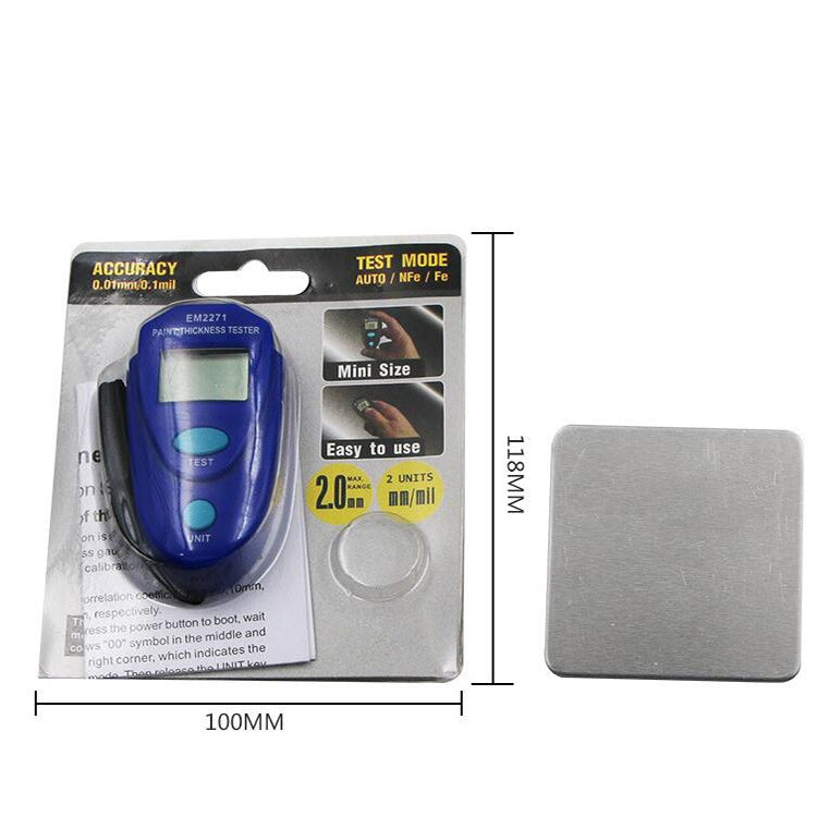 EM2271 Mini Digital Display Car Paint Coating Thickness Gauge Tester, EM2271