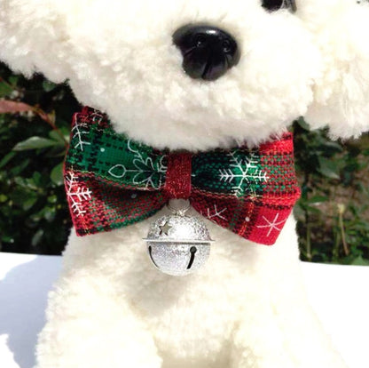 Pet Christmas Hat and Bow Tie Set Holiday Accessories, Bow Tie Set