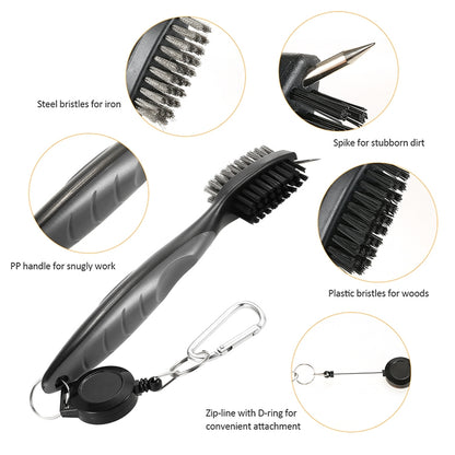 Golf Club Brush Ball Slot Cleaning Brush Cleaning Set, ZY-0021  Brush Blue, ZY-0021 Brush Black, ZY-0021 Brush Green, ZY-0021 Brush Red, ZY-0021 Brush Orange