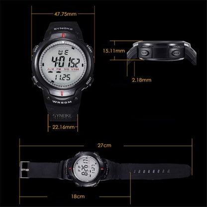 SYNOKE 61576 Life Waterproof LED Sports Watch for Men, Black, Gray