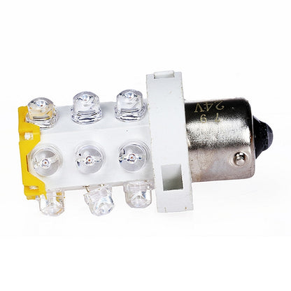 B15 15 LEDs Small Bulb LED Warning Light, Random Color Delivery, 12V, 24V, 220V