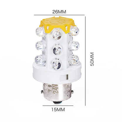 B15 15 LEDs Small Bulb LED Warning Light, Random Color Delivery, 12V, 24V, 220V