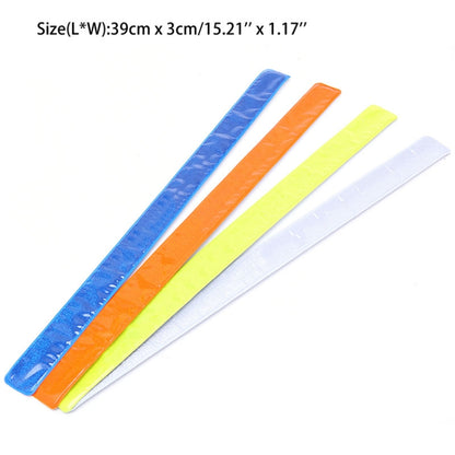 4 PCS Bike Bicycle Cycling Band Arm Leg Pant Reflective Strap Belt Safety Reflector