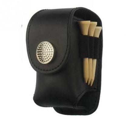 Portable Golf Ball Holder Waist Pouch Bag Leather Cool Golf Tee Bag Sports Accessory, Golf Ball Holder Black, Golf Ball Holder Brown