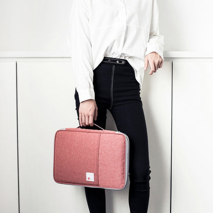 Multi-functional A4 Document Bags Portable Waterproof Oxford Cloth Storage Bag for Notebooks，Size: 33cm*24*3.5cm