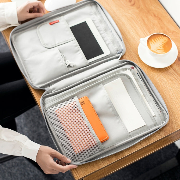 Multi-functional A4 Document Bags Portable Waterproof Oxford Cloth Storage Bag for Notebooks，Size: 33cm*24*3.5cm