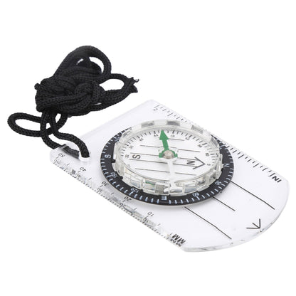 Professional Mini Compass Map Scale Ruler Multifunctional Equipment Outdoor Hiking Camping Survival, Mini