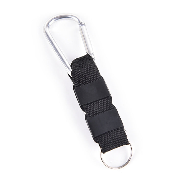 3 in 1 Camping Climbing Hiking Mini Carabiner with Keychain Compass Thermometer Hanger Key Ring Black, 3 in 1