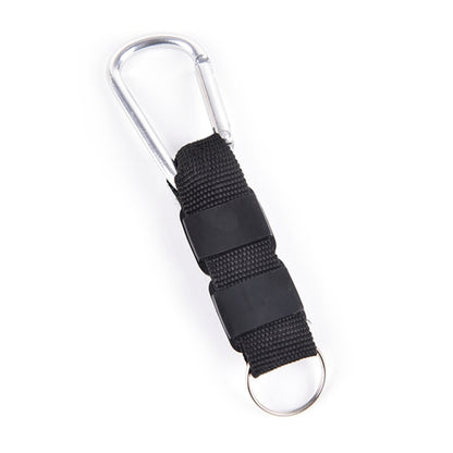 3 in 1 Camping Climbing Hiking Mini Carabiner with Keychain Compass Thermometer Hanger Key Ring Black, 3 in 1