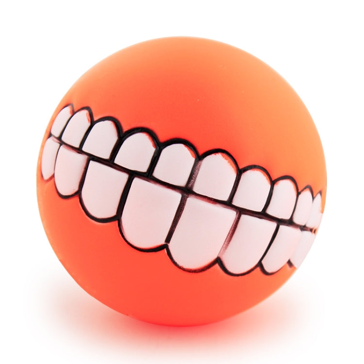 2 PCS Teeth Sounding Bite Dog Toy Pet Supplies, 9.0cm Teeth Sounding Bite Ball