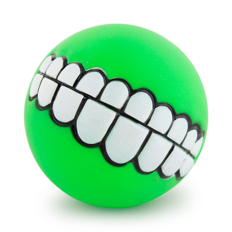 2 PCS Teeth Sounding Bite Dog Toy Pet Supplies, 9.0cm Teeth Sounding Bite Ball