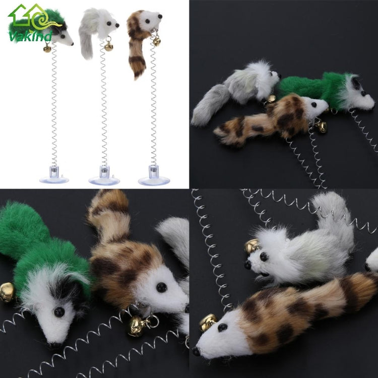 3 PCS Funny Cat Toys Elastic Feather False Mouse Bottom Sucker Toys for Cat Kitten Playing Pet Seat Scratch Toy Pet Cat Product, Feather Funny Cat Toys