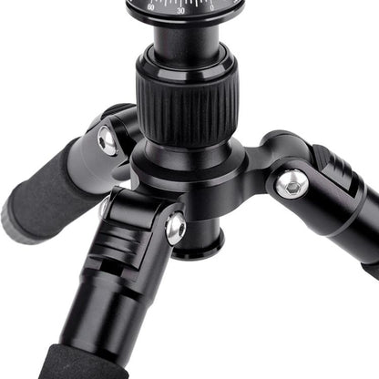 Xiletu FM5S-MINI 5-Section Folding Legs Mini Desktop Tripod Mount, Red, Black, Titanium