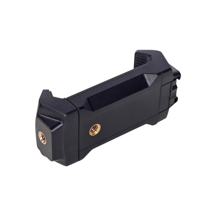 Live Broadcast Tripod Mount Phone Clamp with 1/4 inch Screw Holes & Cold Shoe Base, Phone Clamp