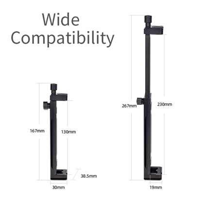 Xiletu Xj15 Live Broadcast Desktop Full Metal Tripod Mount Tablet Pc Phone Clamp With 1/4 Inch Screw Holes & Cold Shoe Base, Xj15