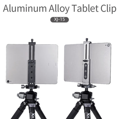 Xiletu Xj15 Live Broadcast Desktop Full Metal Tripod Mount Tablet Pc Phone Clamp With 1/4 Inch Screw Holes & Cold Shoe Base, Xj15