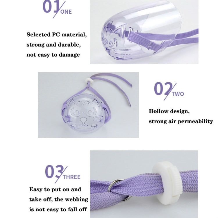 Pets Bathing Injection Anti-Bite Transparent Muzzle, M