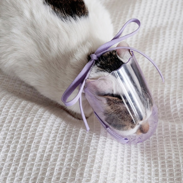 Pets Bathing Injection Anti-Bite Transparent Muzzle, M