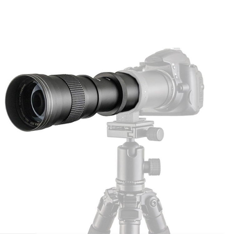 Lightdow 420-800mm Zoom Camera Lens Optical Glass Coating Photographic Lens, 420-800mm Black