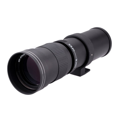 Lightdow 420-800mm Zoom Camera Lens Optical Glass Coating Photographic Lens, 420-800mm Black