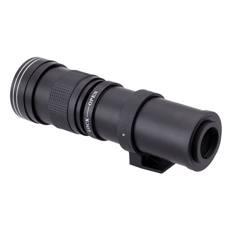 Lightdow 420-800mm Zoom Camera Lens Optical Glass Coating Photographic Lens, 420-800mm Black