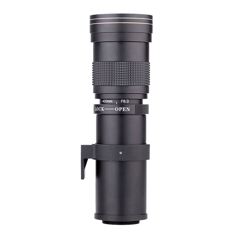 Lightdow 420-800mm Zoom Camera Lens Optical Glass Coating Photographic Lens, 420-800mm Black