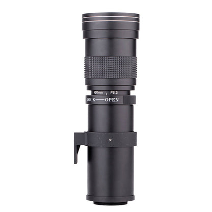 Lightdow 420-800mm Zoom Camera Lens Optical Glass Coating Photographic Lens, 420-800mm Black