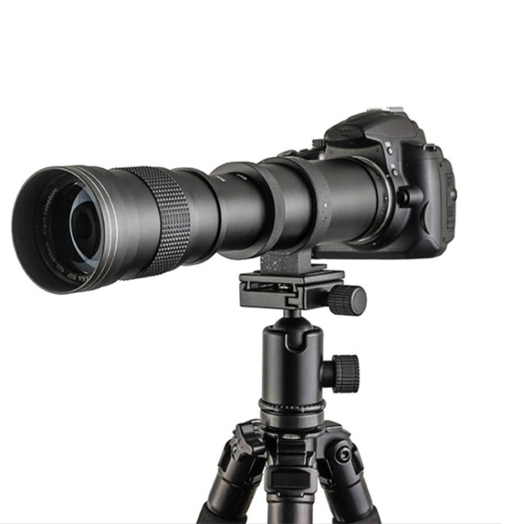 Lightdow 420-800mm Zoom Camera Lens Optical Glass Coating Photographic Lens, 420-800mm Black