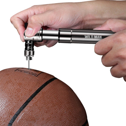 WILD MAN Mountain Road Bike Portable Bicycle Pump Us And French Mouth Universal Pump Mini Basketball Football Pump, GK8 (Red), GK8 (Silver)
