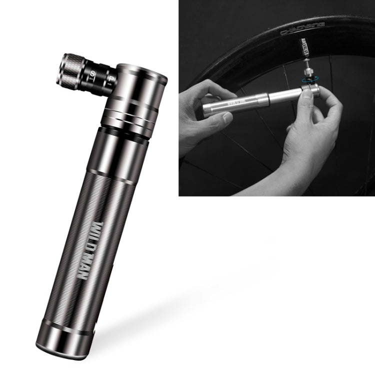 WILD MAN Mountain Road Bike Portable Bicycle Pump Us And French Mouth Universal Pump Mini Basketball Football Pump, GK8 (Silver), GK8 (Red)