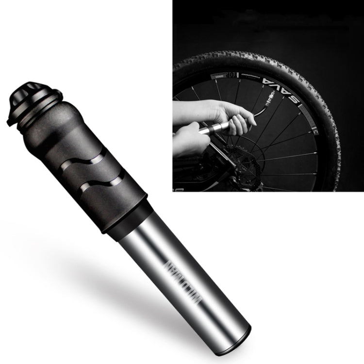 WILD MAN High Pressure Mountain Road Bike Portable Bicycle Pump Us And French Mouth Universal Mini Basketball Pump, GK1 (Bright Silver)