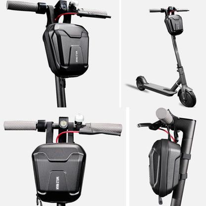 Wild Man Ts9 For Scooter / Bicycle Universal Waterproof Pu + Eva Hard Shell Front Bag with Reflective Warning, Capacity: 2.5l