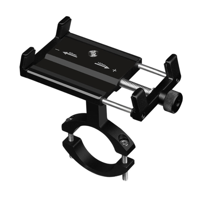 2pcs Aluminum Alloy Bicycle Mobile Phone Holder Motorcycle Mobile Phone Navigation Bracket Electric Motorcycle Hand Rack, Black (Handlebar Style), Gold (Handlebar Style), Silver (Handlebar Style)