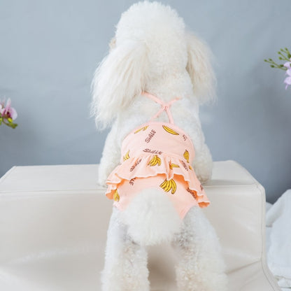 Banana Printed Dog Physiological Pants Comfortable Breathable Strap Pet Physiological Pants, S, M, L, XL
