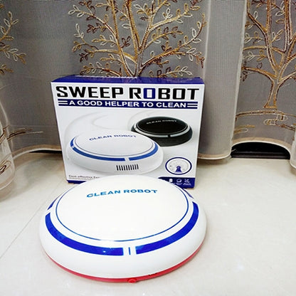 2 In 1 Rechargeable Floor Sweeping Robot Dust Catcher Intelligent Auto-Induction Floor Sweeping Robot Vacuum Cleaner, Black, White