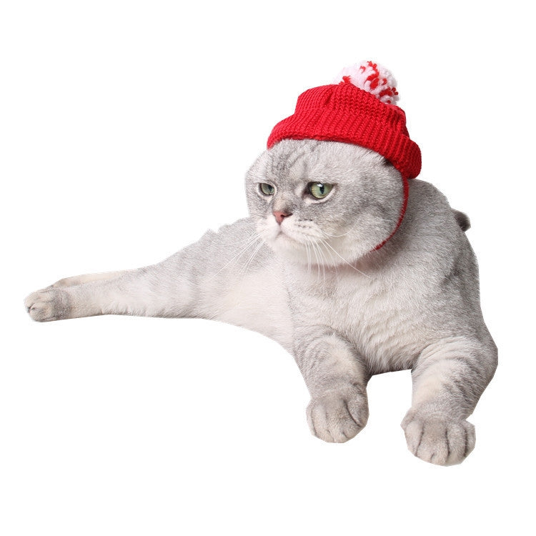 Pet Supplies Puppy Christmas Hat Holiday Woolen Hat, Woolen Hat