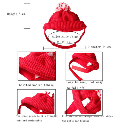 Pet Supplies Puppy Christmas Hat Holiday Woolen Hat, Woolen Hat