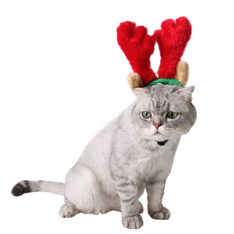 Christmas Pet Supplies Puppy Hat Holiday Ornaments Antlers Headband, S