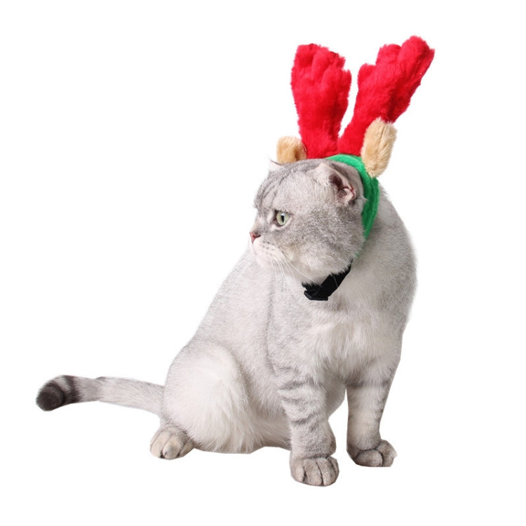 Christmas Pet Supplies Puppy Hat Holiday Ornaments Antlers Headband, S