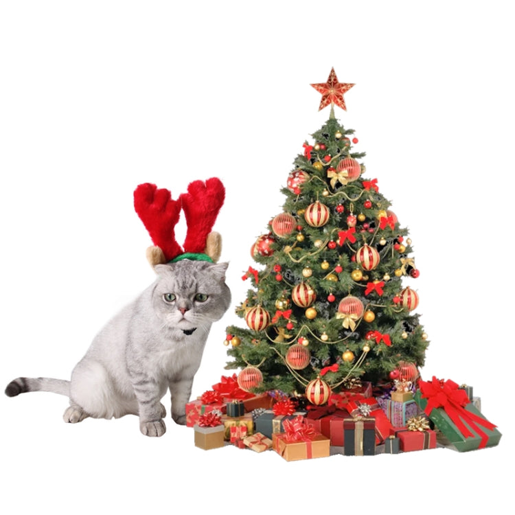 Christmas Pet Supplies Puppy Hat Holiday Ornaments Antlers Headband, S