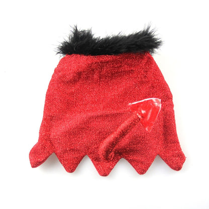 Pet Costume Holiday Warm Halloween Shiny Little Devil Tail Cloak, S, M, L, XL, XXL
